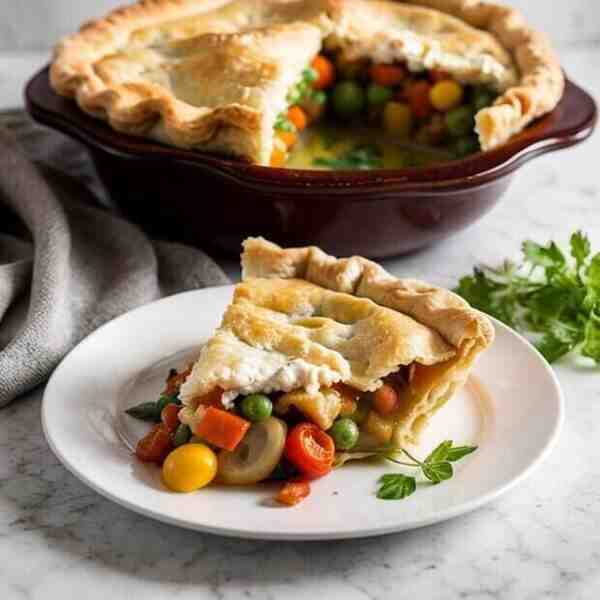 Греческий деревенский пирог с курицей